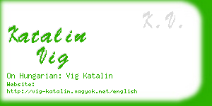 katalin vig business card